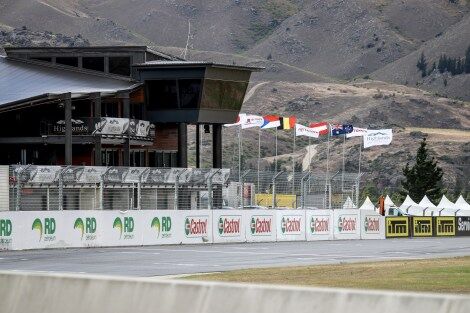 Flags on the racing track