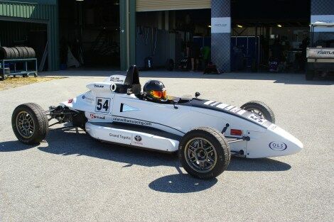 Calan Williams white race car