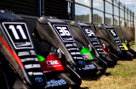 Calan Williams Racing cars all lined up