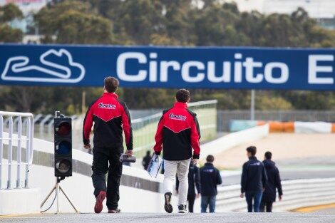 Calan Williams walking the track