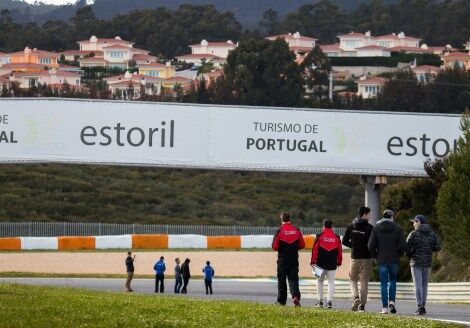 Calan Williams and team walking the track