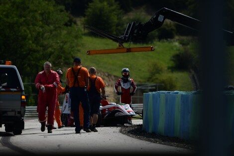 Calan Williams and team walking the track