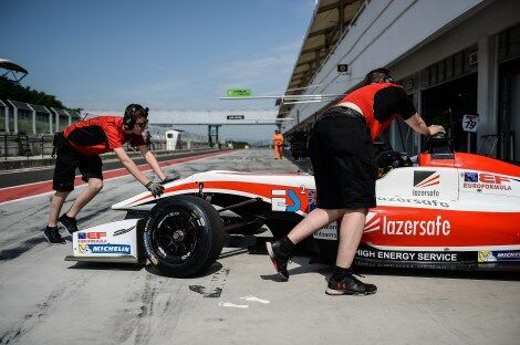 Calan Williams Racing in the pits