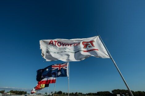 Flags on the race way