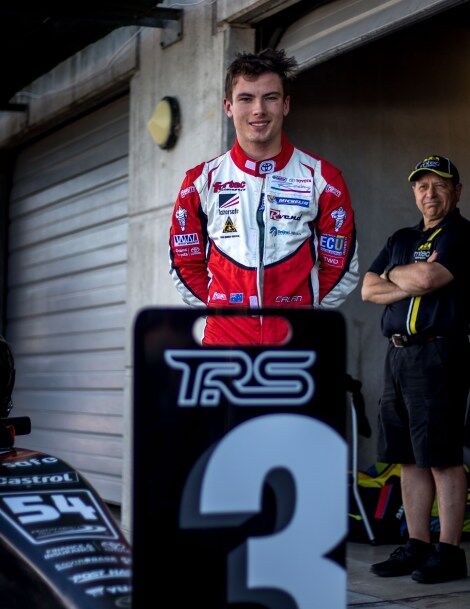 Calan Williams standing on the podium