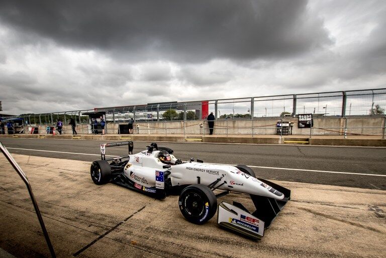 Calan Williams in the drivers seat at Silverstone