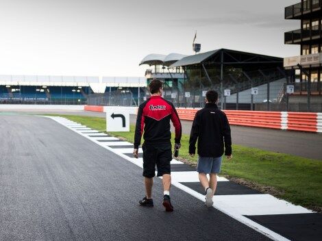 Calan Williams walking the SilverStone track