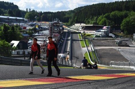 Calan Williams walking the track